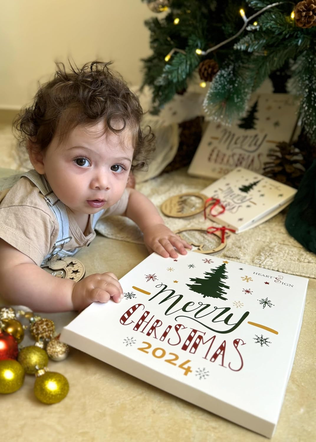 Set of 3 Babys First Christmas Photo Frame Ornament 2024 | My First Christmas Ornament with Photo Frame | Babys 1St Christmas Ornament 2024